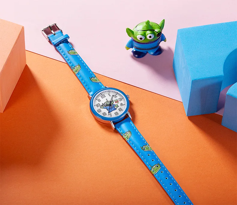 Disney оригинальная игрушка История PIXAR Woody Buzz Lightyear дети детство друг кварцевые часы PU Группа водонепроницаемые часы подарок для детей
