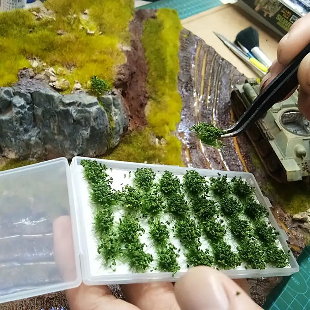 Один лист куст кластер трава пучки моделирование Пейзаж Модель местности Wargams DIY Материал PJ04