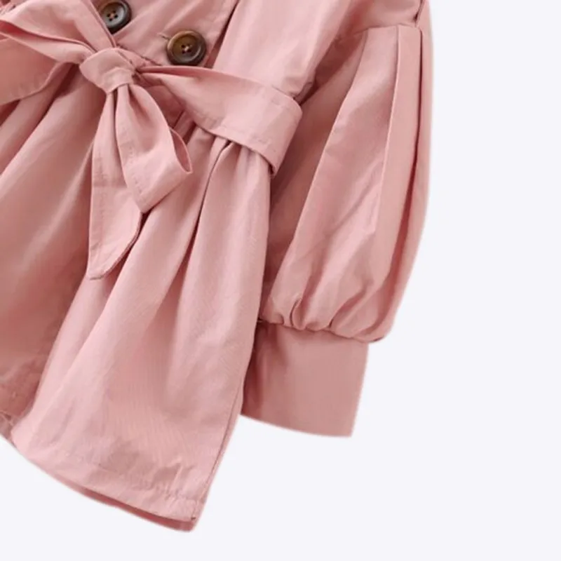 Тренч для маленьких девочек весенне-осенний детей верхняя одежда и пальто с