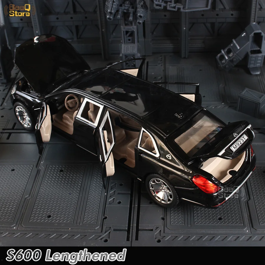 1/24 Maybachs S600 Metal Car Model Diecast Alloy 1:24 High Simulation 6 Doors Opened Inertia Toys For Children | Игрушки и хобби