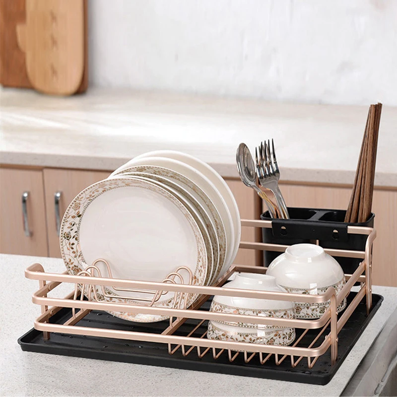 

Unit Metal Kitchen Storage Nordic Style Dish Drainer Drying Rack Shelf Design Cutlery Holder Rangement Cuisine Accessorie HX50SN