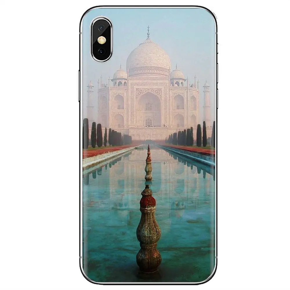 Silicone Phone Skin Case For Samsung Galaxy S6 Edge S10 Lite Plus Core Grand Prime Alpha J1 mini Elegant Taj Mahal India scenery | Мобильные