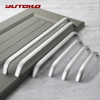 yutoko modern cabinet handles knobs aluminum alloy door kitchen knobs sliver cabinet pulls drawer furniture handle hardware