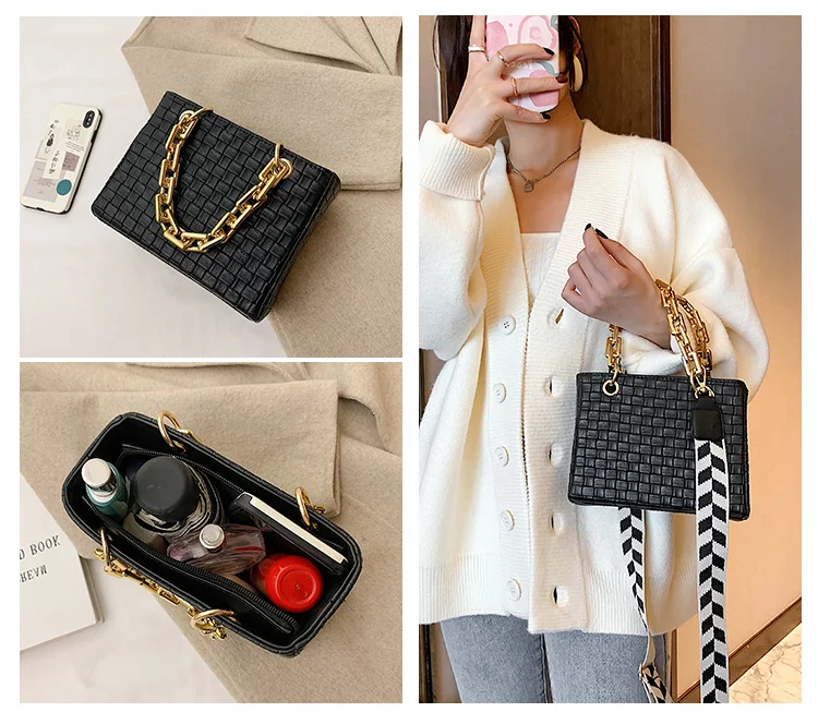 

2021 New Fashion Pleated Chain Handbag Korean Version Versatile Simple One Shoulder Bag Drop Shipping LIONGEAR
