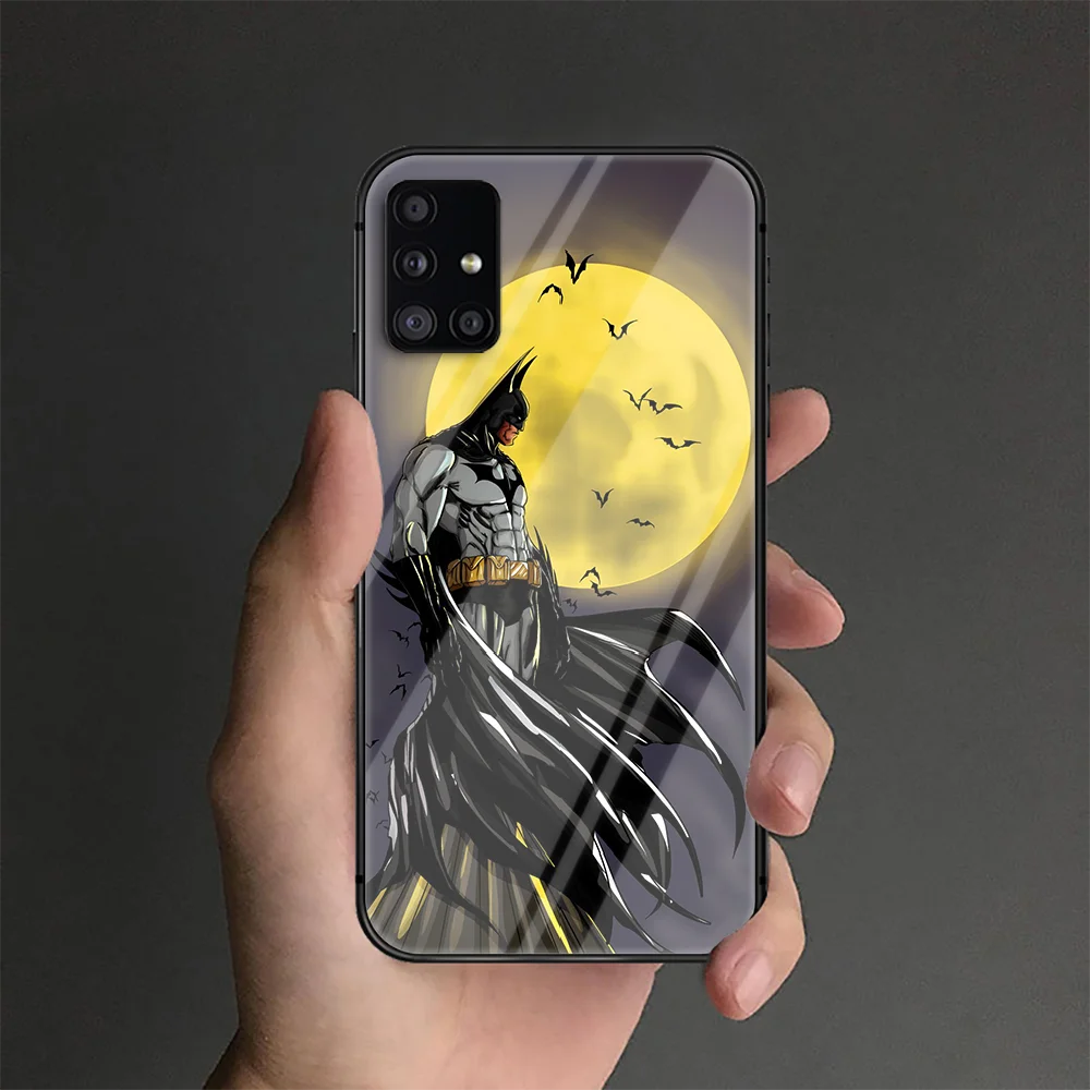 

Bat-man Hero Phone Tempered Glass Case Cover For Samsung Galaxy A M 10 12 20 20E 21 21S 30 30S 31 40 50 51 70 71 Back Etui