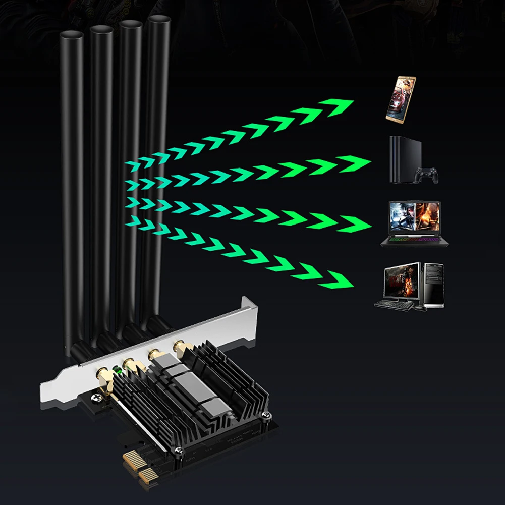 Десктопная сетевая карта Pcie гигабитная Беспроводная Двухдиапазонная 2 4/5 8 ГГц 1750