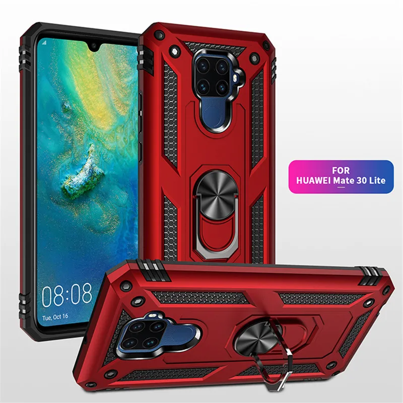 

Чехол для Huawei Mate 30 Lite, магнитный автомобильный чехол-подставка с кольцом для Huawei Mate 30 Pro Case Mate 30 Mate 30 Lite, силиконовый чехол