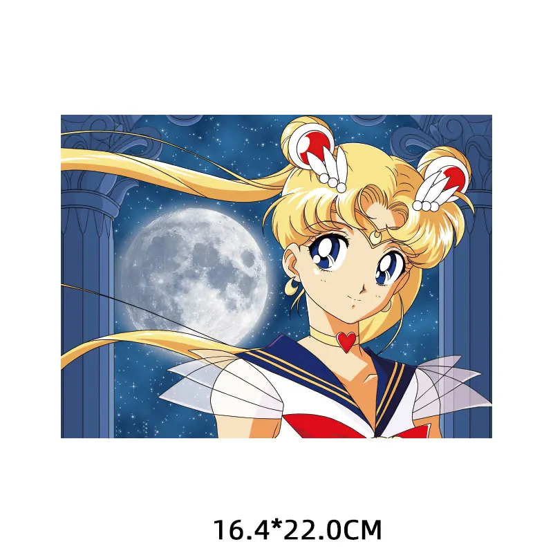 

Sailor Moon Patches on Clothes Anime Iron-on Transfers for Clothing Thermoadhesive Patches Girls Thermal Stickers Fusible Patch