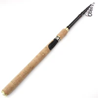promotion 1 8m 2 1m 2 4m 2 7m spinning fishing rod m power hard telescopic carbon fiber travel pole wooden handle