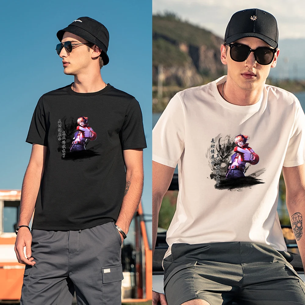 

Cartoon Unisex Fashion Men Printed Boy Cloth Top Short-sleeved T-shirt Summer Clothing Short Tshirt