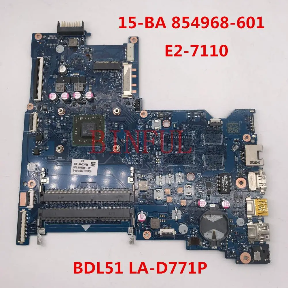 Высокое качество для 15 BA AF BDL51 LA D711P 854968 001 601 501 Материнская плата ноутбука 100%