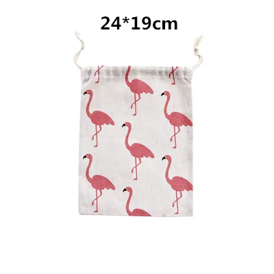 flamingo M PURDORED, 1 шт., переносная сумка с фламинго на шнурке, Женская Пылезащитная дорожная сумка для хранения, хлопковый лист, женская косметичка, Органайзер - Цвет: flamingo M