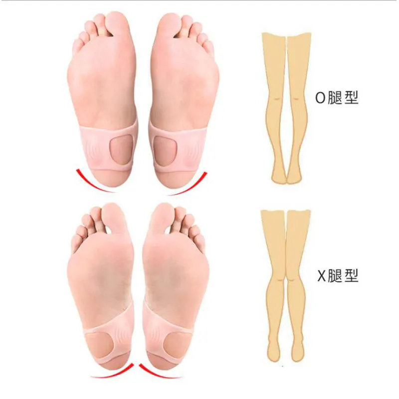 Силиконовые ортопедические стельки с O-образным корректором ступней для мужчин и