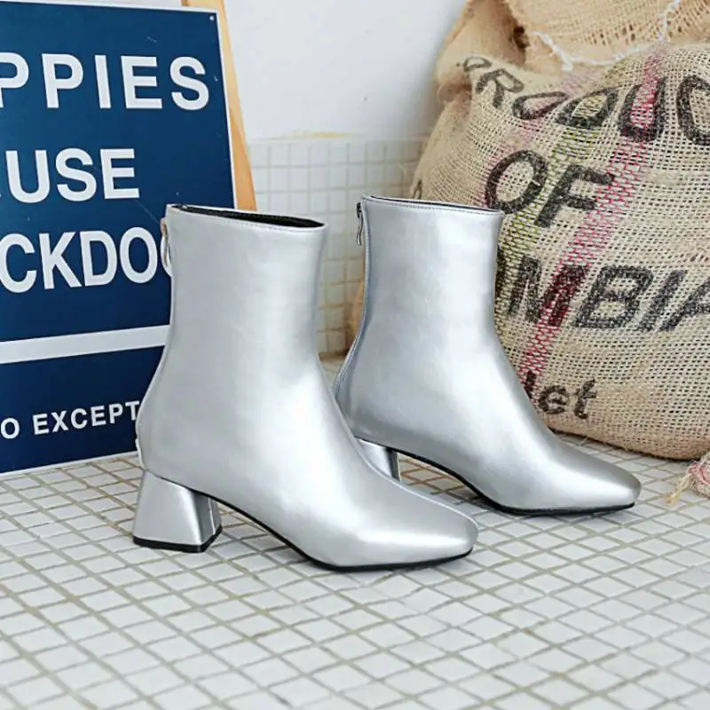 ASILETO/ботильоны для женщин острый носок искусственная замша квадратный каблук