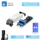 Alexa совместимый DIY WiFi 2-канальный переключатель, встроенный блокировки, модуль Wifi Ewelink, дистанционное управление через приложение