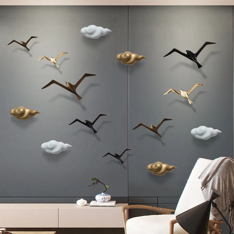 

Luxury Pure Copper Creative Bird Seagull Pigeon Hanging Home Decoration Retro Industrial Ornament Wall Decor Living Room