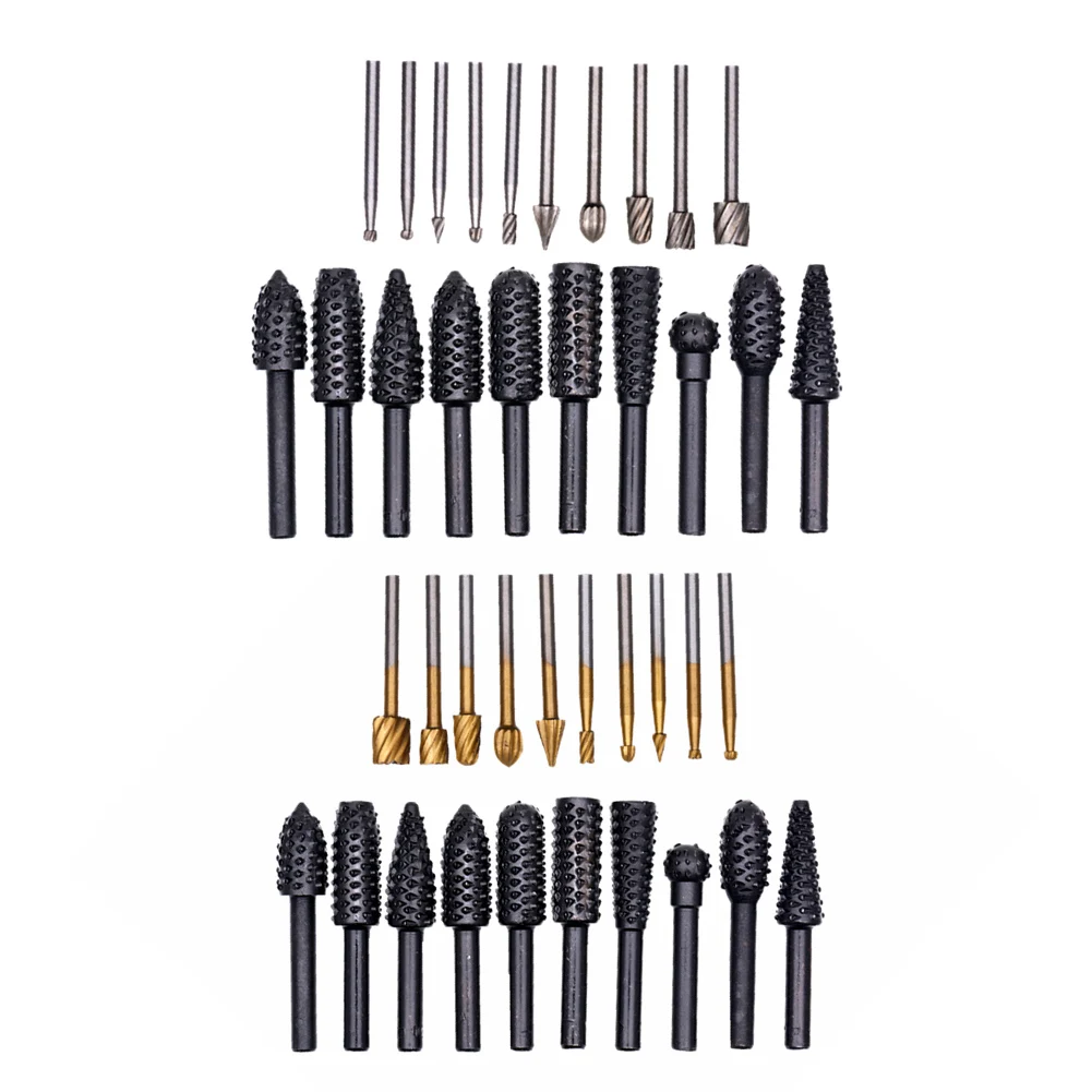 

20pcs Steel Rotary Cutter Files Grinding Power Polishing Head Engraving Drilling Burrs Bit Woodworking Hand Tool Set