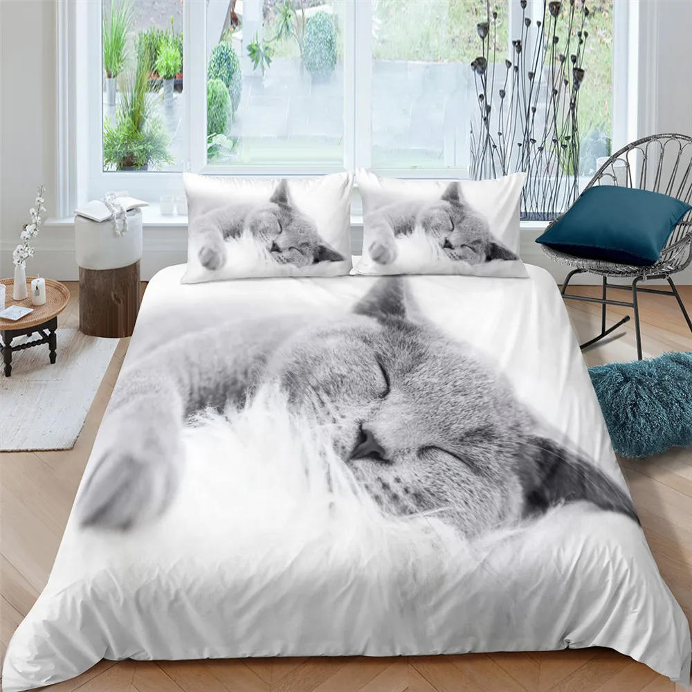 Комплект постельного белья для мальчиков и подростков с милым рисунком домашних