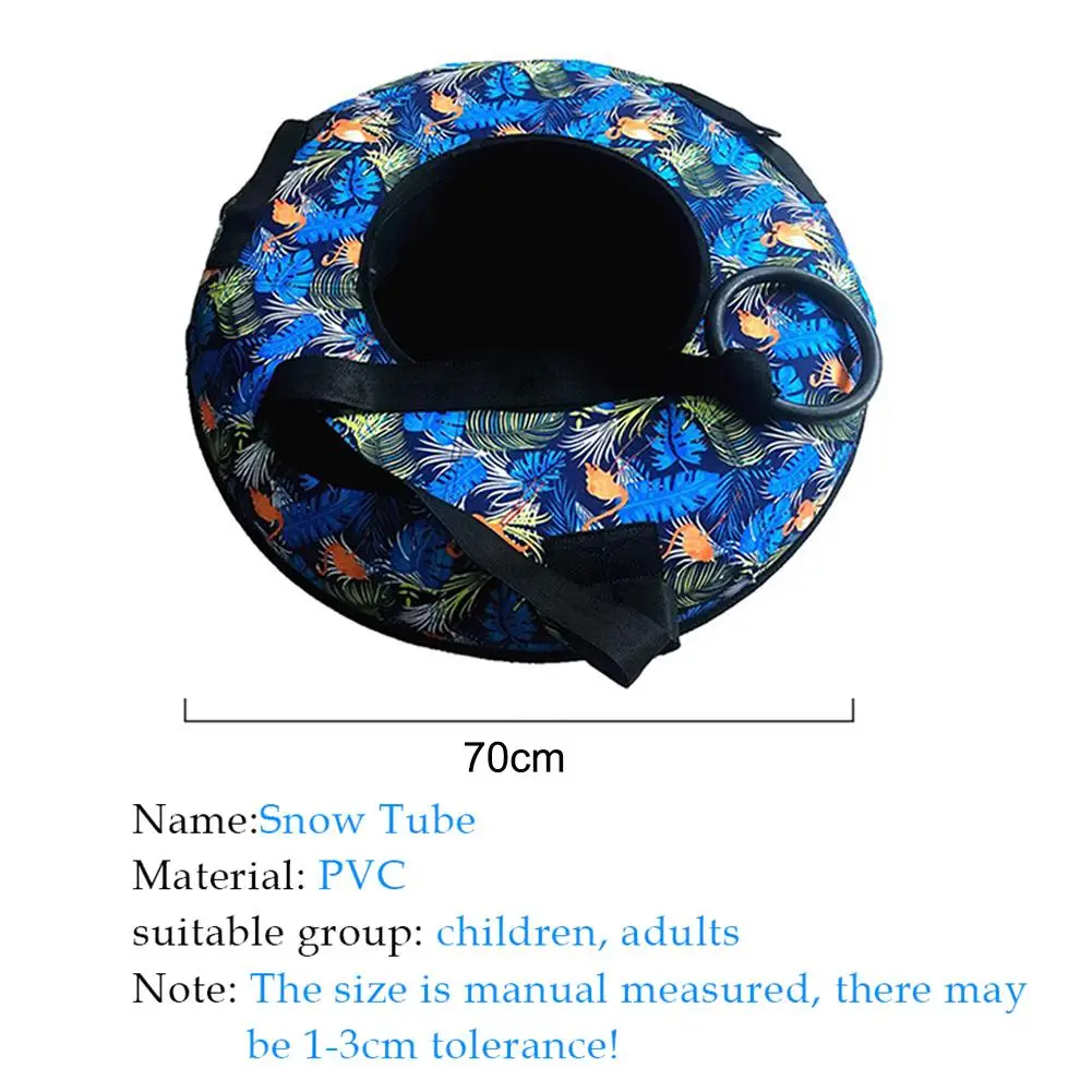 

70CM Inflatable Snow Tube With Handle Environmental Friendly Cold Resistant Inflatable Snow Sled
