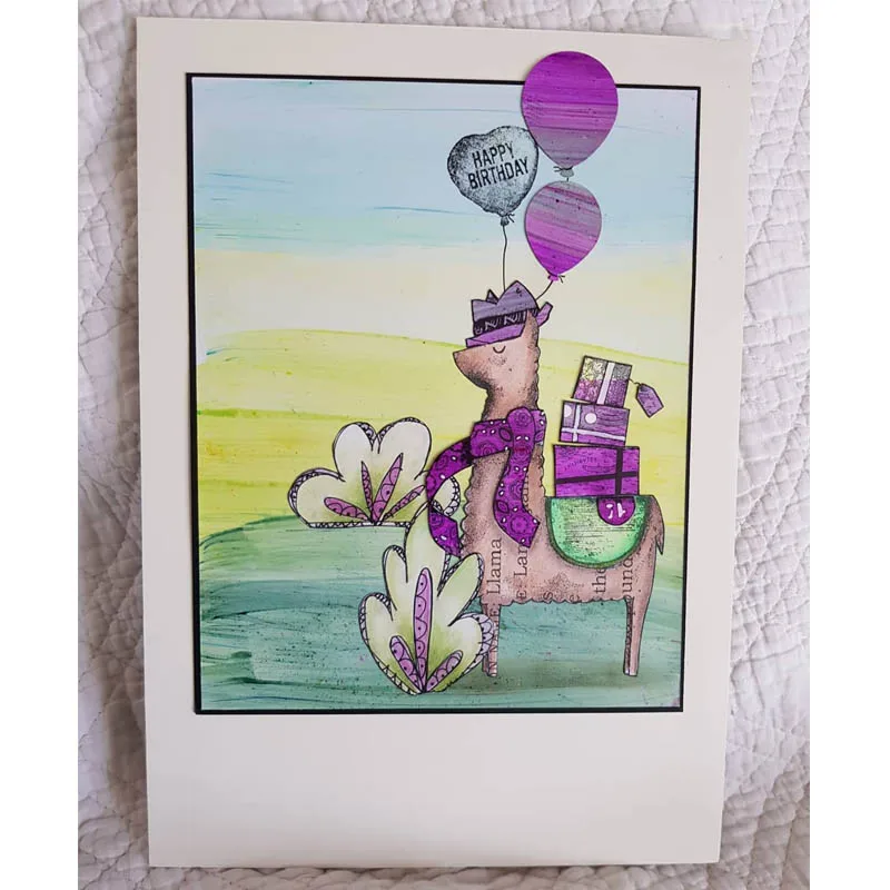 Штамп с ламой для скрапбукинга прозрачный силиконовый штамп изображением