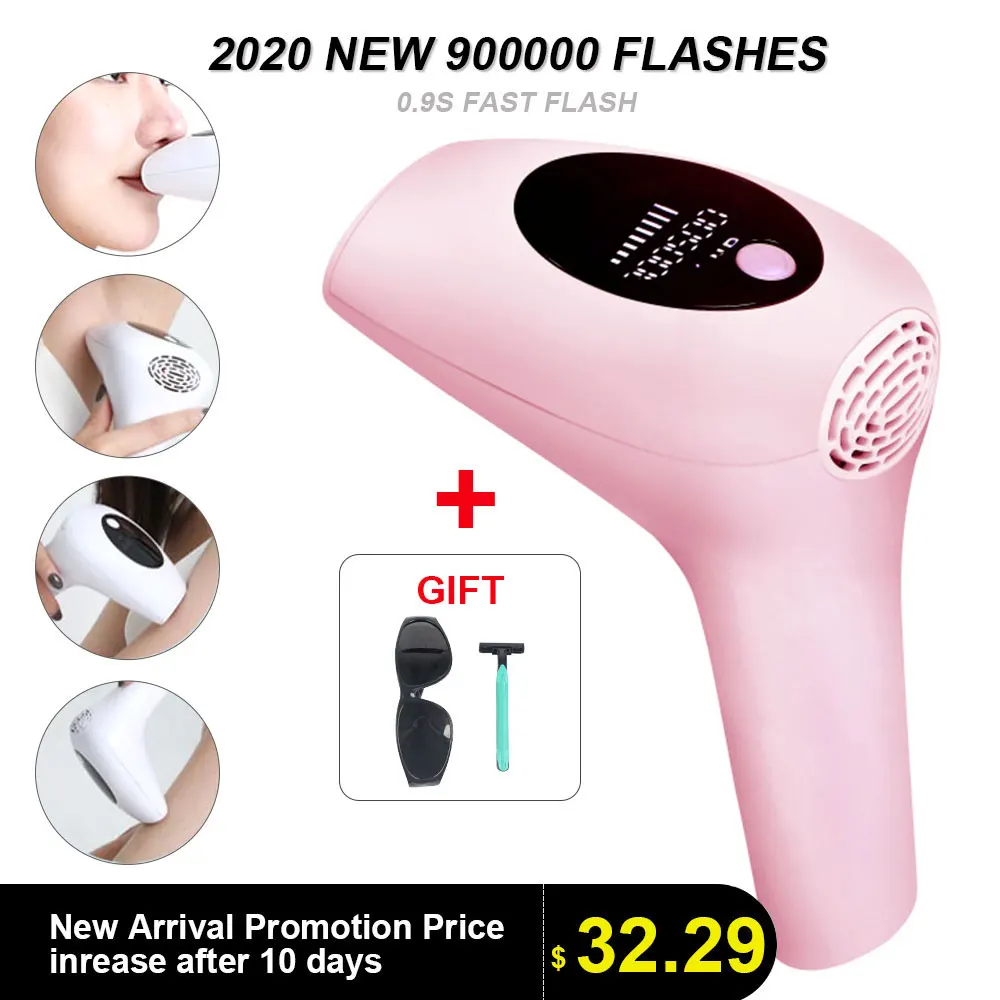 Новый IPL лазерный эпилятор 900000 мигает постоянный Фотоэпилятор удаление волос