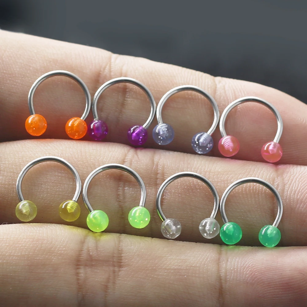 Стержень из нержавеющей стали с круглым акриловым шариком пикантные серьги в