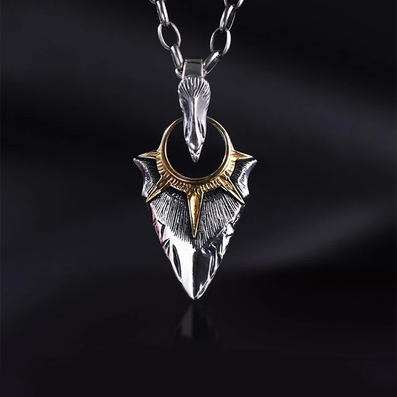 

New Design Light Luxury Men's Silver Necklace Niche Ins Pendant Men's Trendy Hip-hop Personality Simple And Versatile Jewelry