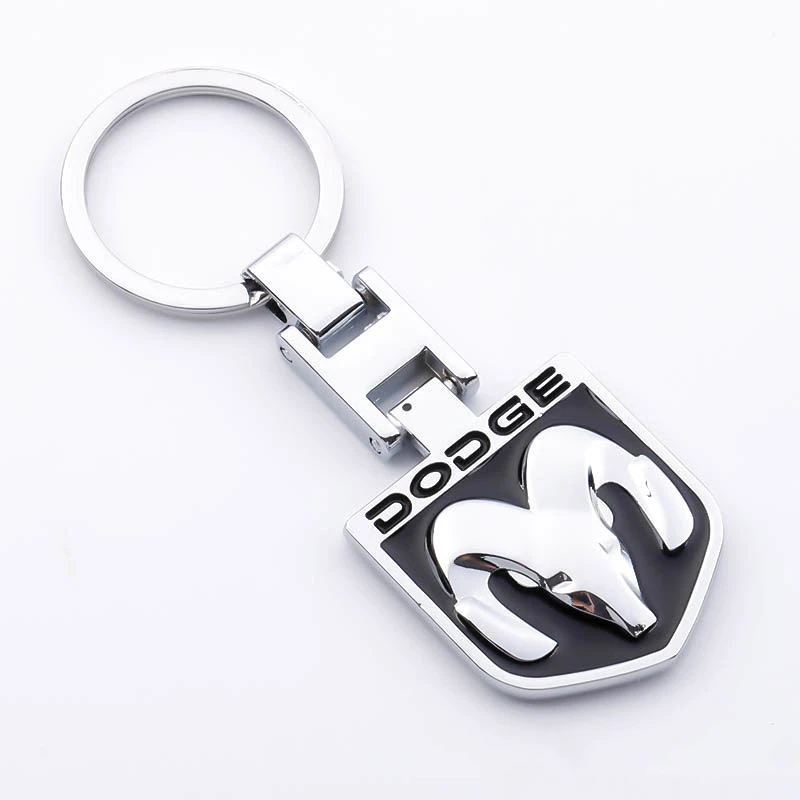 3D металлический брелок автомобильный брелок авто брелоки для Dodge автомобильный брелок Подвеска внутренние аксессуары автомобильный Стайлинг - Название цвета: Черный