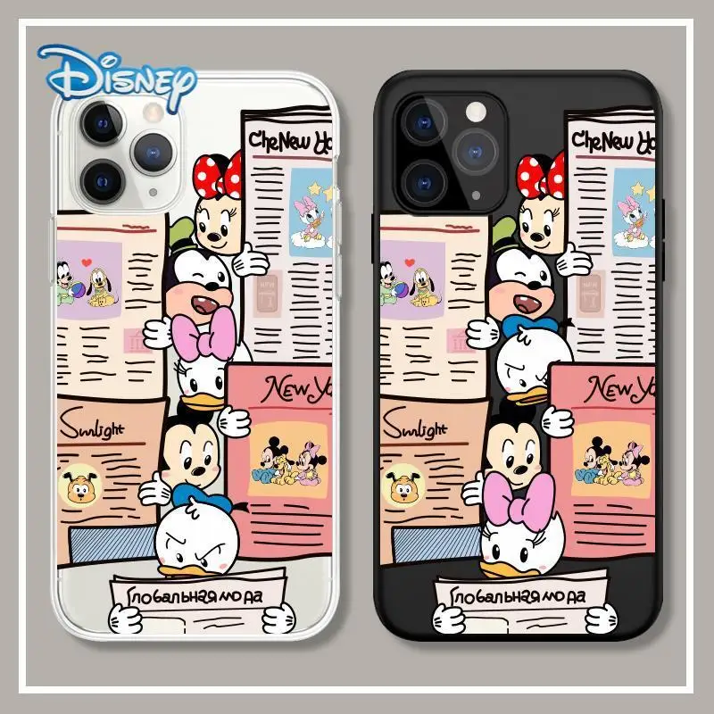 

Disney Mickey Minnie Donald Daisy Cartoon Phone Case for for iPhone 12 11 Pro Max Mini XR XS 7 8Plus Cute Anti-fall Phone Shell