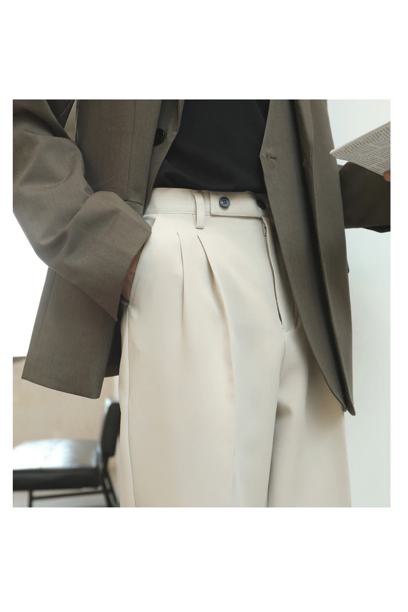 

2020 Spring And Summer New Youth Popular Solid Color Loose Trousers Fashion Casual Straight Leg Pants Black / Khaki S-XL