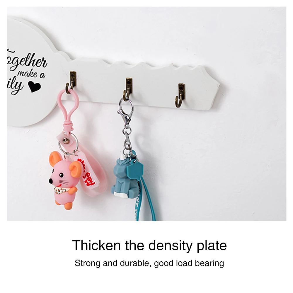 

1pcs Wood Wall Mount Hook Key Holder Key Shape Hook Storage Rack Hanger Decor Hanging Gifts Home Entrance Door Wall Organizer