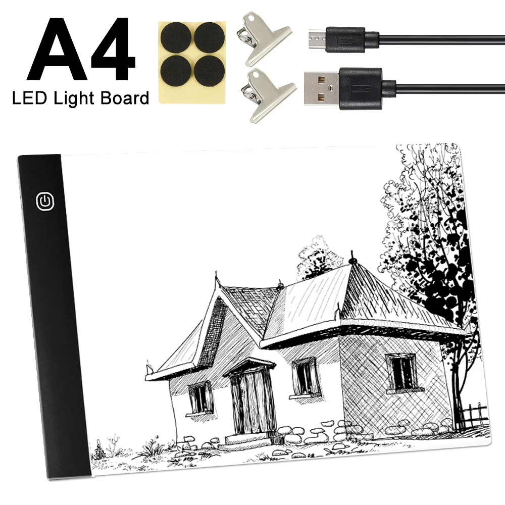 A4 Led копия стола светящаяся доска эскиз отражение Затемнения Кронштейн живопись