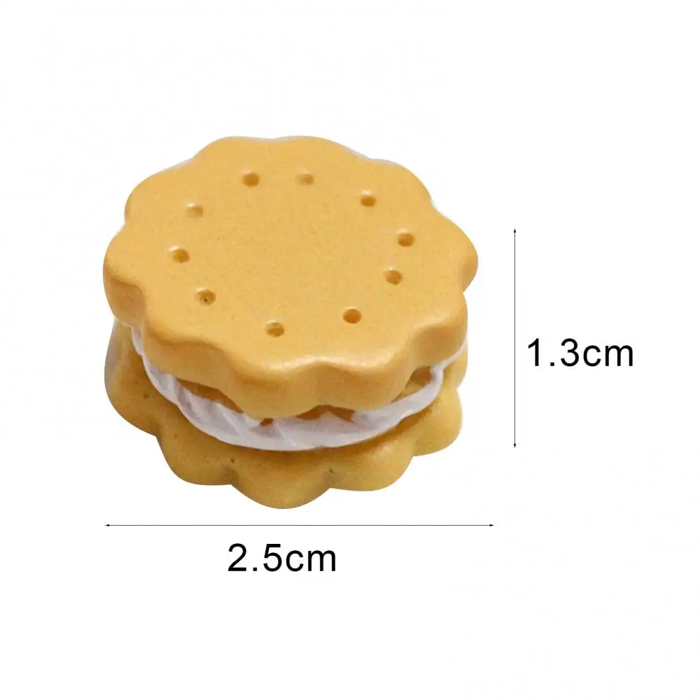 

3Pcs Biscuits Design Miniature Food Models Dollhouse Scenery Decor Kids Toy Pretend Play Game Props for Children Toys Gifts