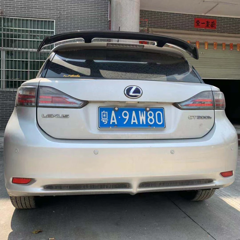 Для Lexus CT200H 2012 2013 украшение автомобиля углеродного волокна задний спойлер на багажник