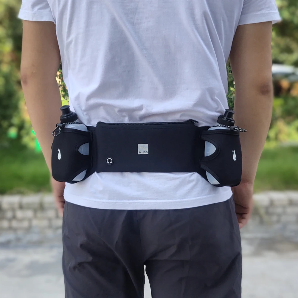 

Waist Pack Outdoor Sports Running Bag with 2 Water Bottles Bicycle Riding Waist Pouch Bag for Riding Running Hiking Camping