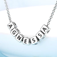 strollgirl 925 sterling silver personalized jewelry custom letter necklace engrave name pendant chain for women 2020 party gift