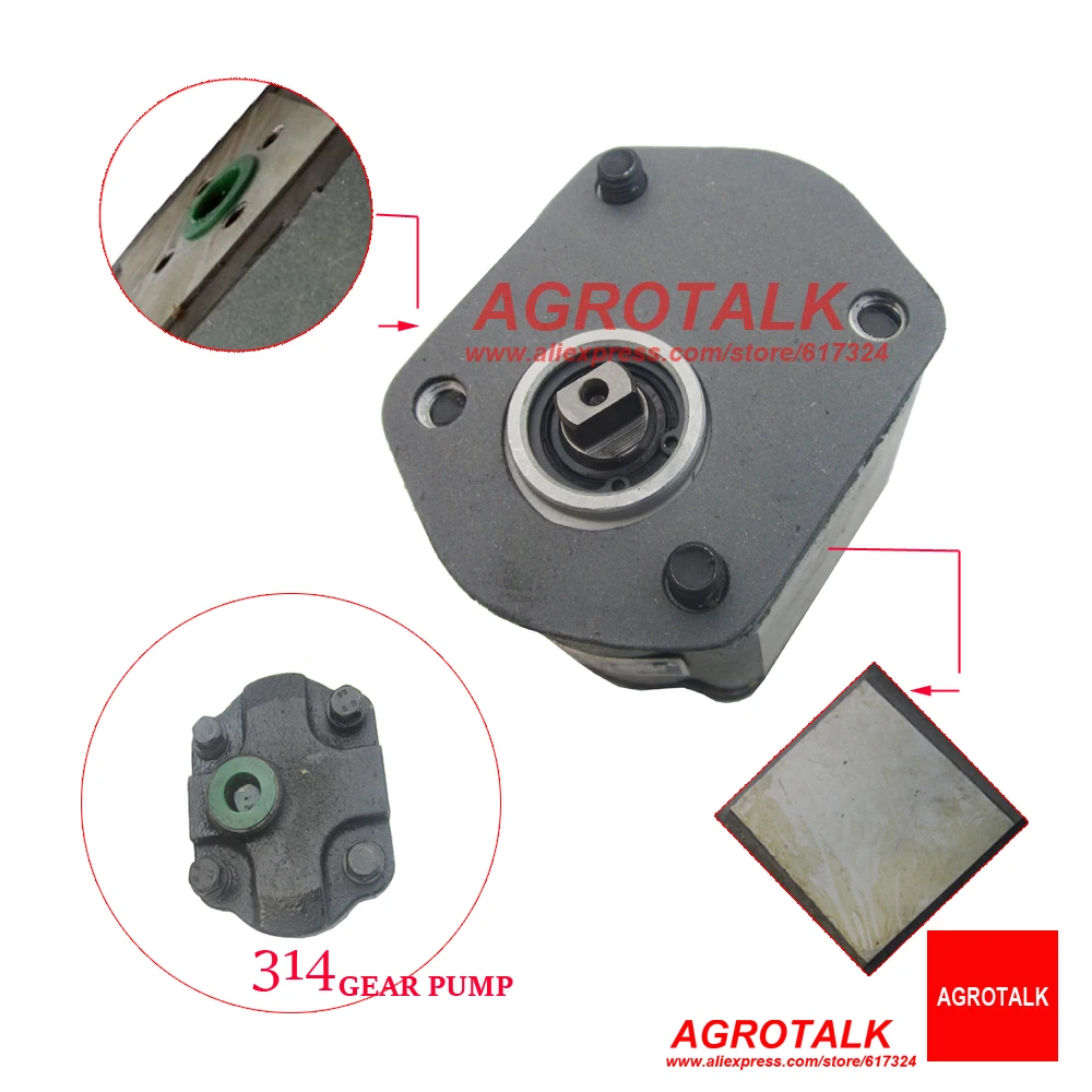 Гидравлический насос, с левым вращением, плоское соединение (короткий вал) и выходное отверстие для масла для трактора Jinma, для трактора, для цзиньмы