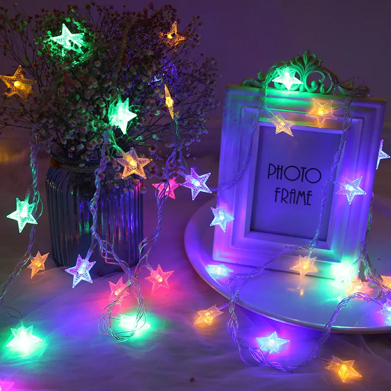 star Colorful 1 м 2 м 3M 5 м светодиодный гирлянды праздничное освещение сказочная гирлянда Рождественские украшения для домашнего декора год Navidad Natal. Q - Цвет: star Colorful