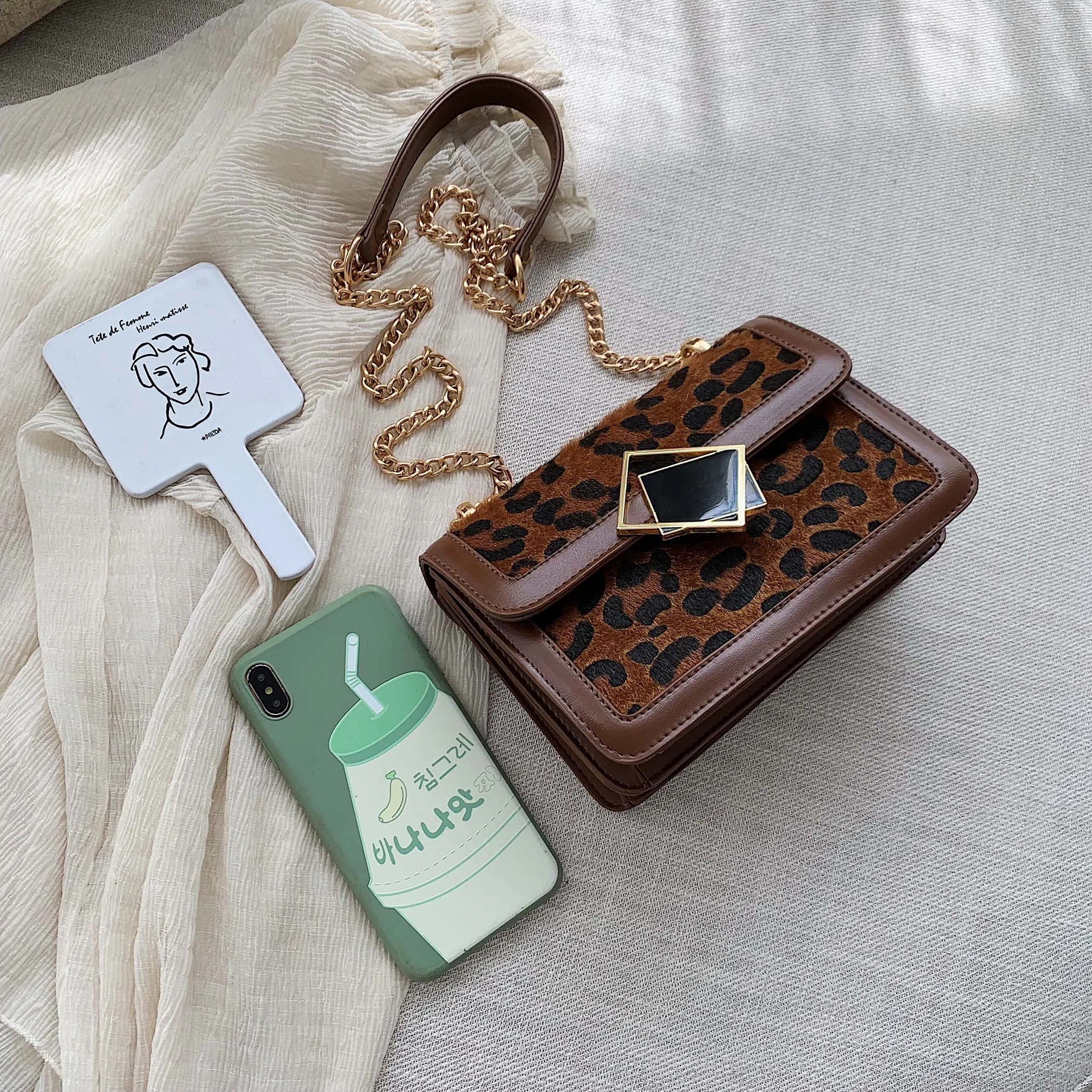 Женская дизайнерская сумка высокого качества сумка-мессенджер с леопардовым