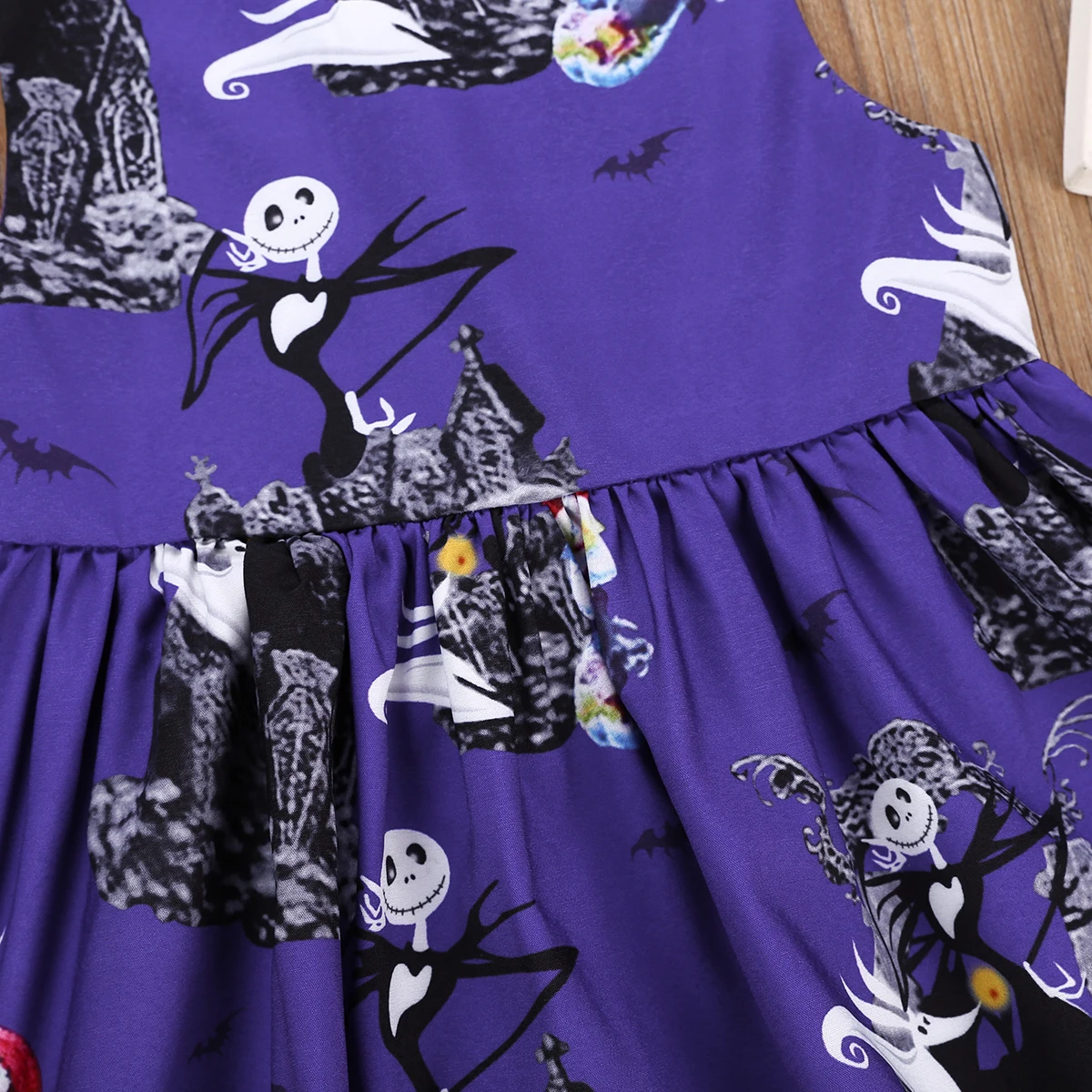 Halloween Baby Girls Ghost Printed Dress Toddler Kids Sleeveless Holiday Party Princess Tutu Dresses Sweet Cotton Sundress 1-6T | Детская