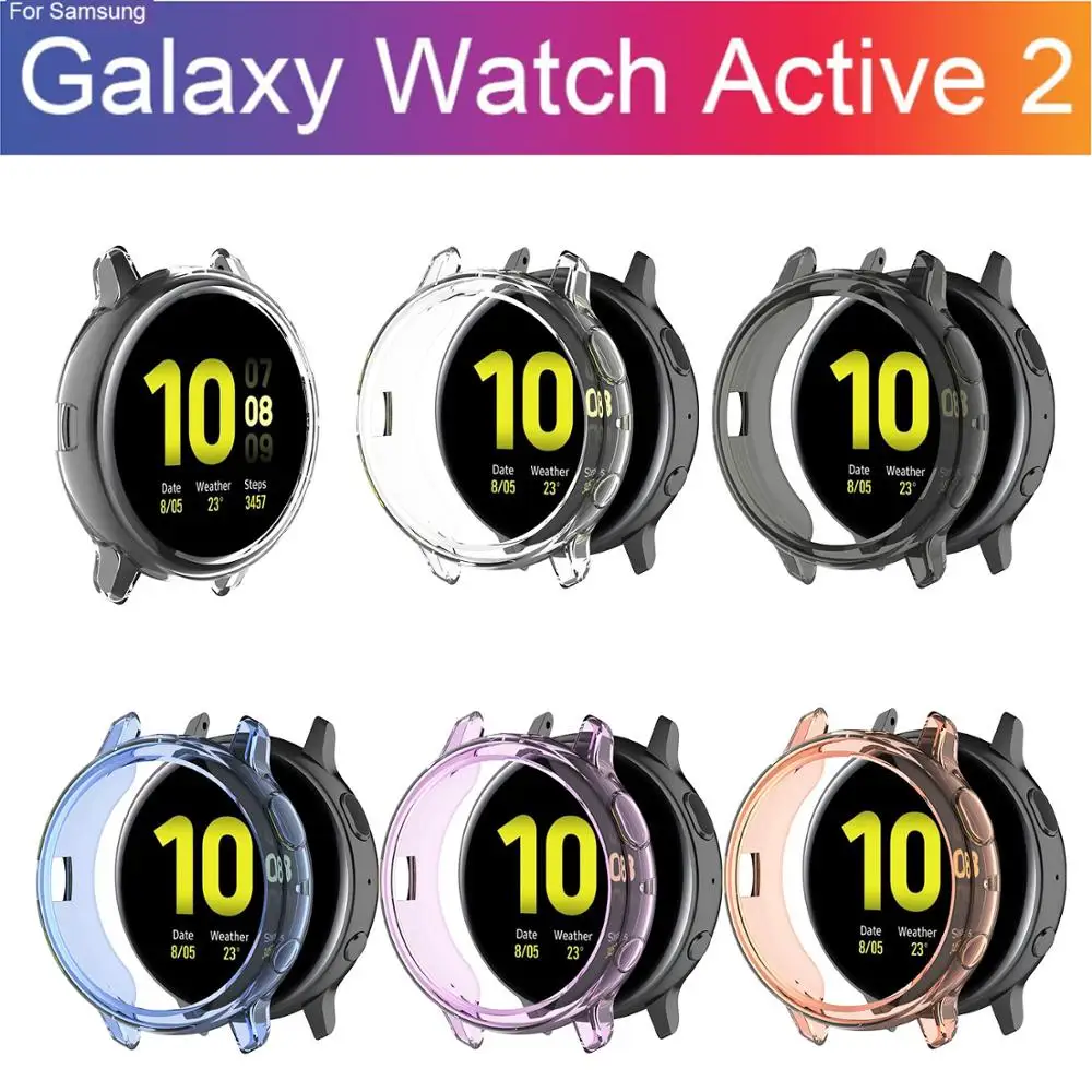 Для Samsung Galaxy Watch Active 2 44 мм 40 мягкий ТПУ чехол для Active2 Силиконовый противоударный
