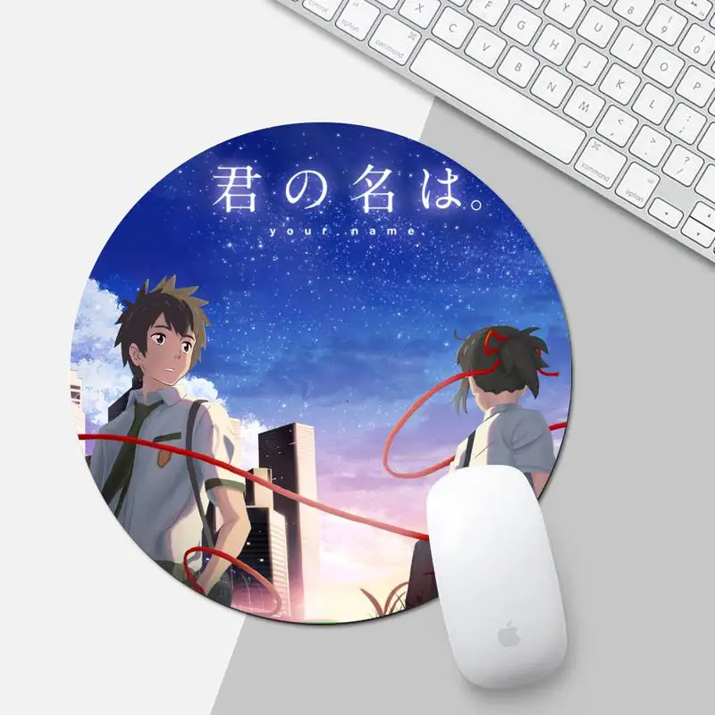 

anime your name love Keyboards Mat Rubber Gaming mousepad Desk Mat Desk Table Protect Game Office Round Mouse Mat pad