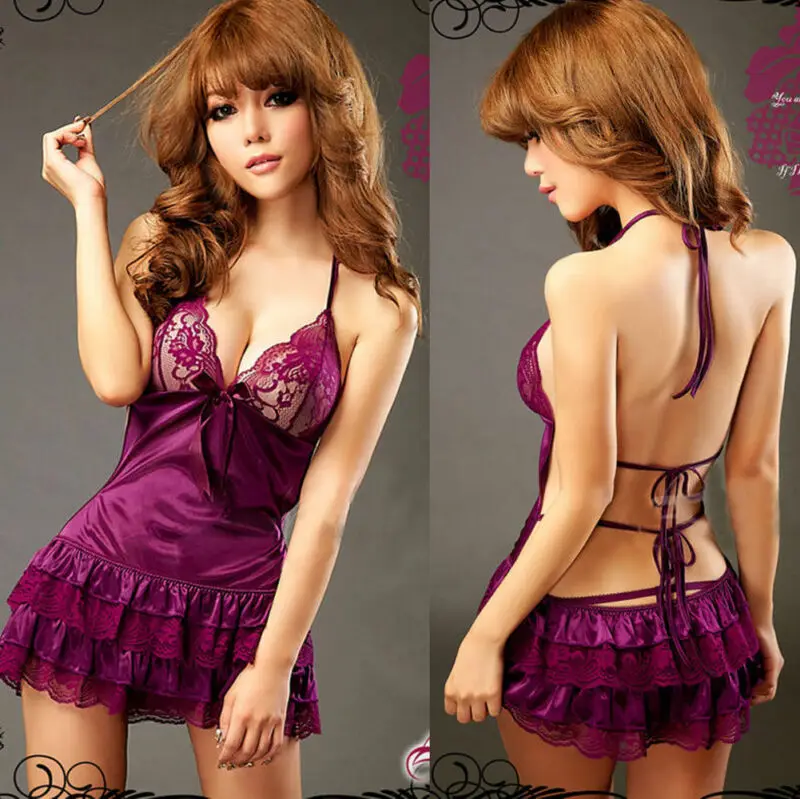 Женские сексуальные комплекты нижнего белья Babydoll кружевные стринги Нижнее белье