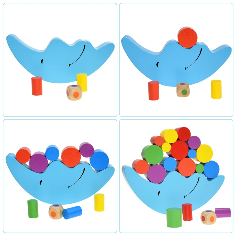 Новая деревянная игра Луна баланс детские развивающие игрушки блоки для детей