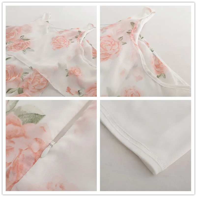 пляжное платье с цветочным принтом женское летнее больших размеров белое