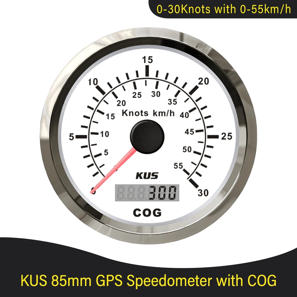 Водонепроницаемый Спидометр KUS 3 3/8 дюйма GPS 0-30 узлов с красной/Желтой подсветкой |