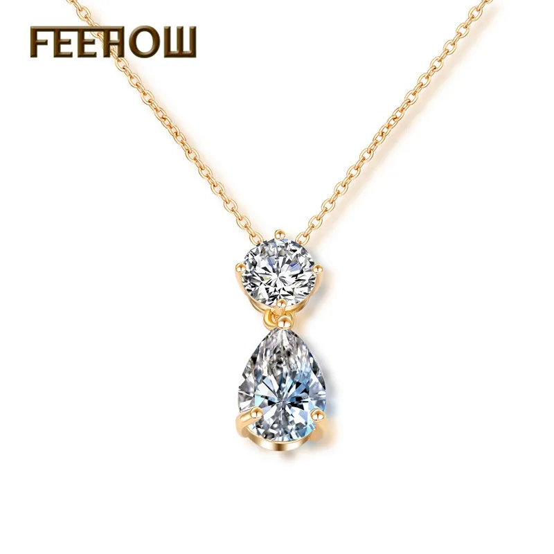FEEHOW классический дизайн мини капли воды кубический циркон блестящее милое