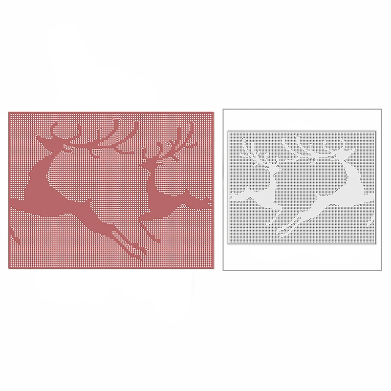 

New 2021 Elk Fawn Spotted Template DIY Background Craft Metal Cutting Dies for Scrapbooking and Card Making Embossing No Stamps