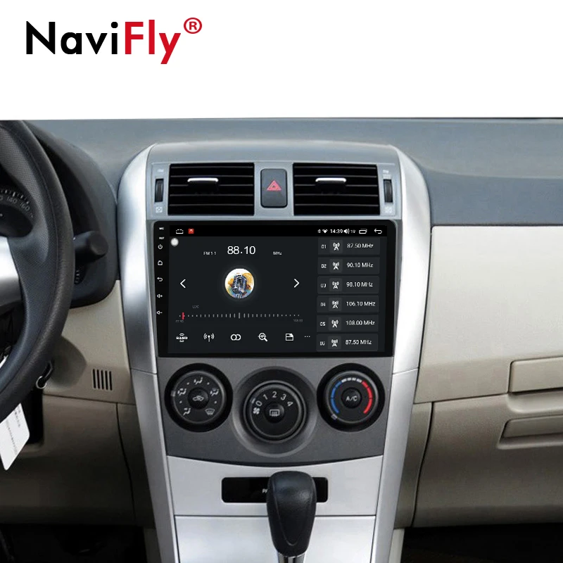 Автомобильный мультимедийный плеер Android 10 6G + 128G QLED dvd радио для Toyota Corolla E140/150 2007 2008