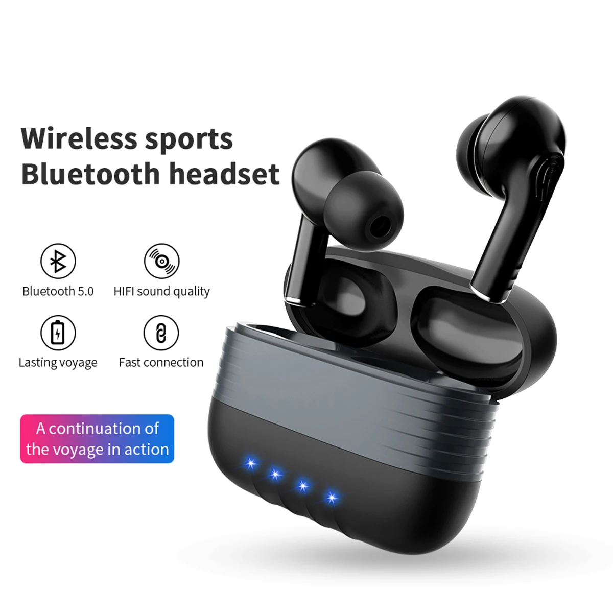 

Беспроводные Bluetooth-наушники TWS, Портативные водонепроницаемые спортивные наушники Smart Touch с зарядным боксом, аудио-и видеопринадлежности